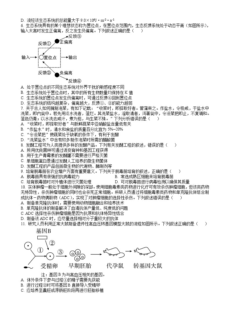 广西河池市2023-2024学年高二下学期7月期末考试 生物试题 Word版含答案第2页