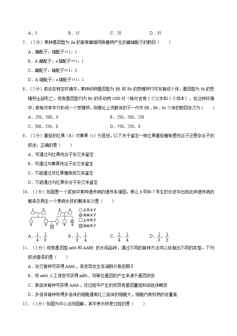 天津市滨海新区2023-2024学年高二年级下学期期末检测生物试题（含答案）02
