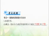 高考生物一轮复习必修1第4章细胞的物质输入和输出课件