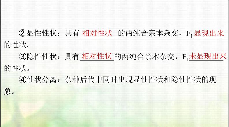 高考生物一轮复习必修2第1章第1节孟德尔的豌豆杂交实验(一)课件05