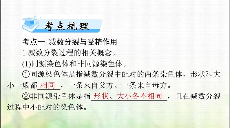 高考生物一轮复习必修2第2章第1节减数分裂和受精作用课件04