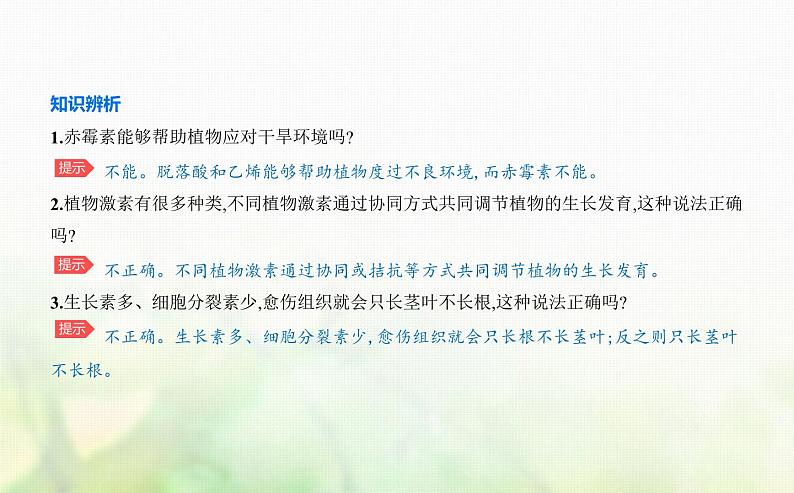 浙科版高中生物选择性必修1稳态与调节第5章植物生命活动的调节第2节植物激素调节植物生命活动课件第7页