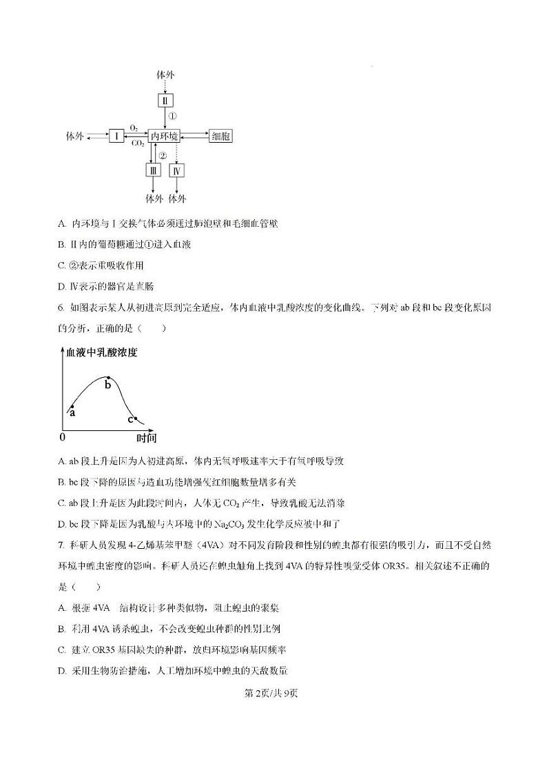 -湖南省常德市第一中学2023-2024学年高二下学期期末考试生物试题02