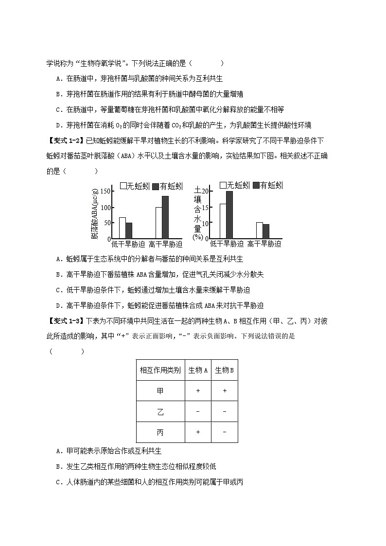 新高考专用备战2024年高考生物易错题精选易错点14群落常见的“四个”理解误区学生版02