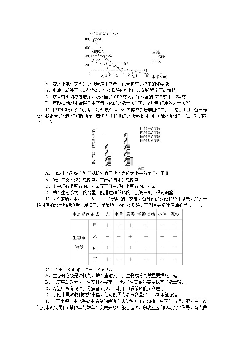2025届高中生物全程复习构想检测课时训练36生态系统的物质循环、信息传递和稳定性（Word版附解析）第3页