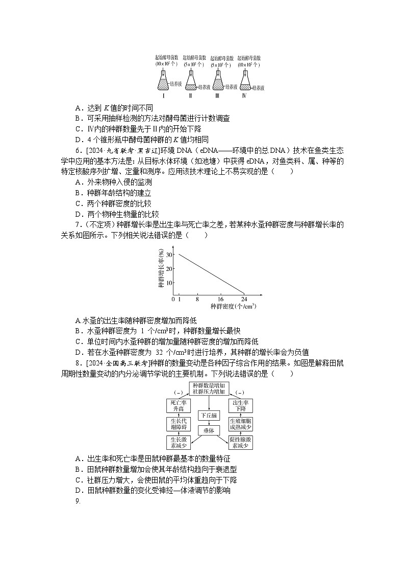 2025届高中生物全程复习构想检测课时训练33种群及其动态（Word版附解析）第2页