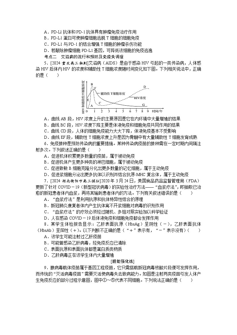 2025届高中生物全程复习构想检测课时训练30免疫调节（Word版附解析）第2页