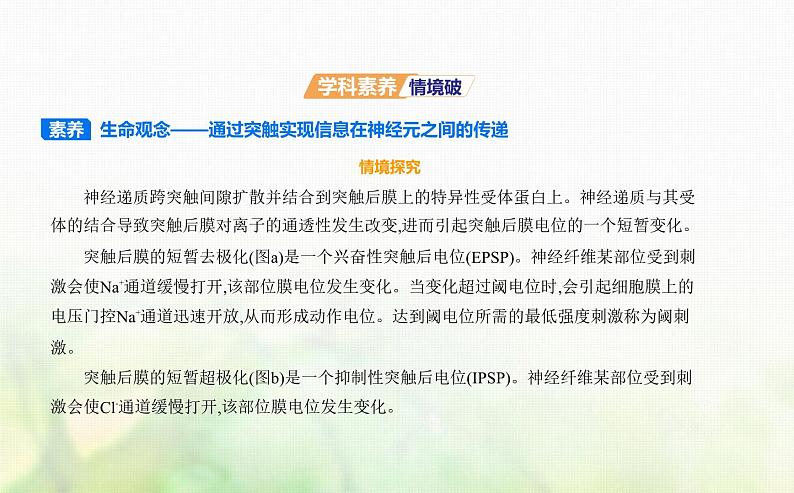 人教版高中生物选择性必修1稳态与调节第2章神经调节第5节人脑的高级功能课件第8页
