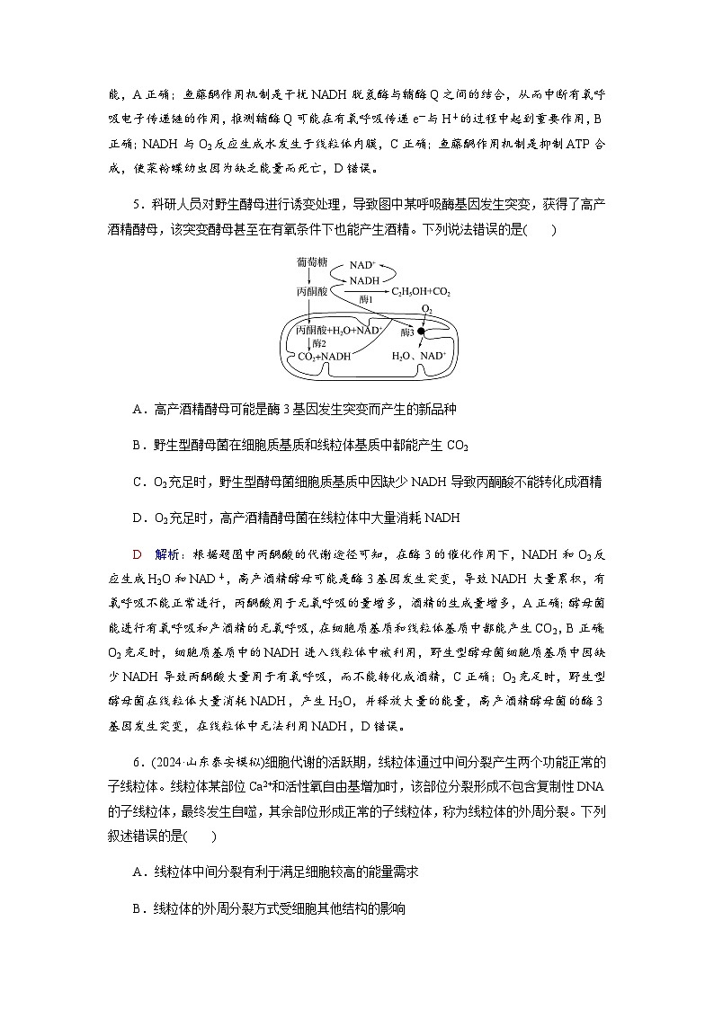 高考生物一轮复习课时练习(八)含答案第3页