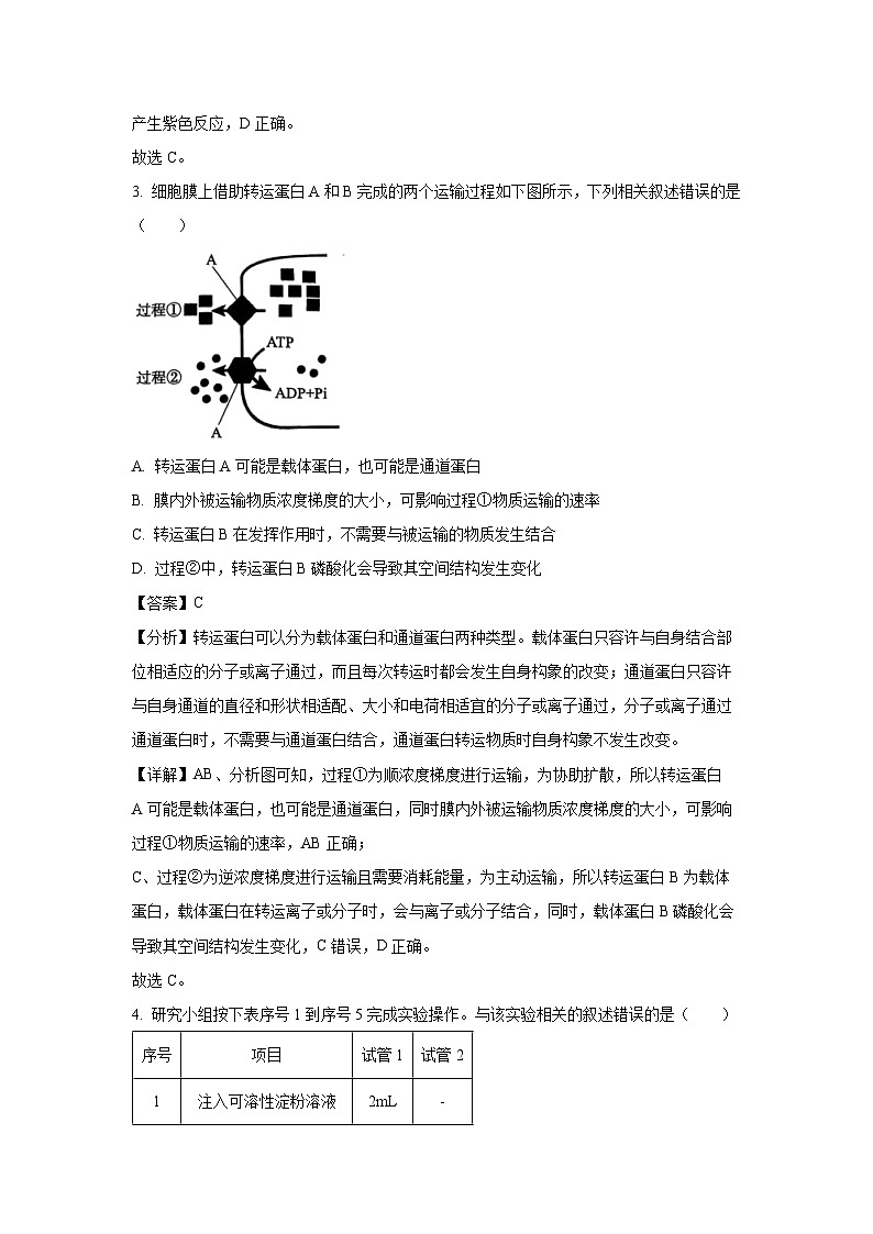 [生物]云南省大理白族自治州普通高中2023-2024学年高二下学期质量检测试题(解析版)第2页
