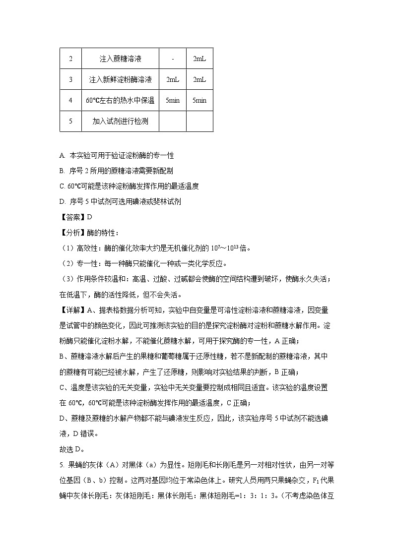 [生物]云南省大理白族自治州普通高中2023-2024学年高二下学期质量检测试题(解析版)第3页