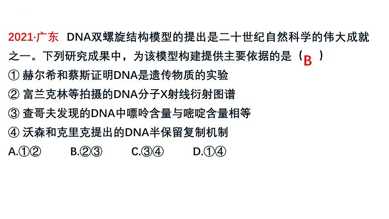 第17讲  DNA的结构、复制和基因的本质-备战2025年高考生物一轮复习精优课件07