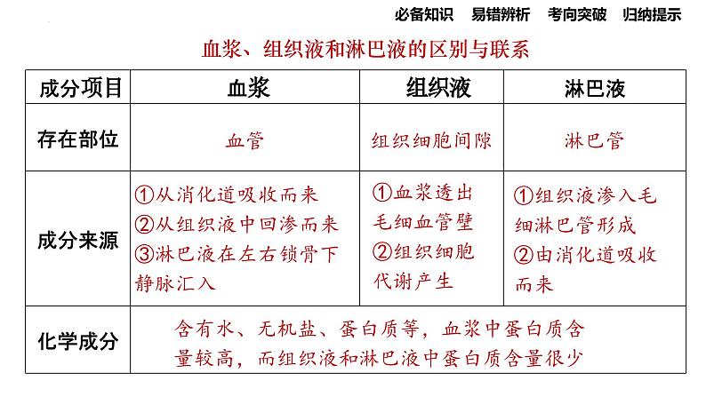 第22讲 人体的内环境与稳态-备战2025年高考生物一轮复习精优课件第7页