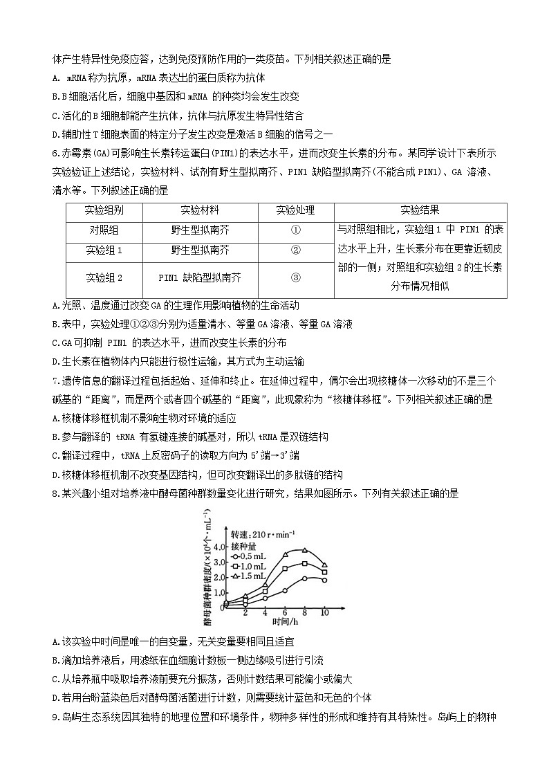 河北省邯郸市2023-2024学年高二下学期期末考试生物试题（Word版附答案）第2页