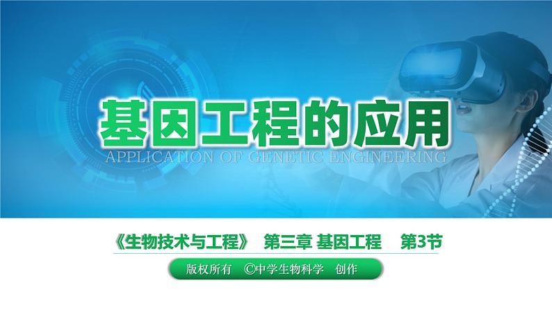人教版2019高中生物选择性必修3课件3-3基因工程的应用(有限无水印版)02