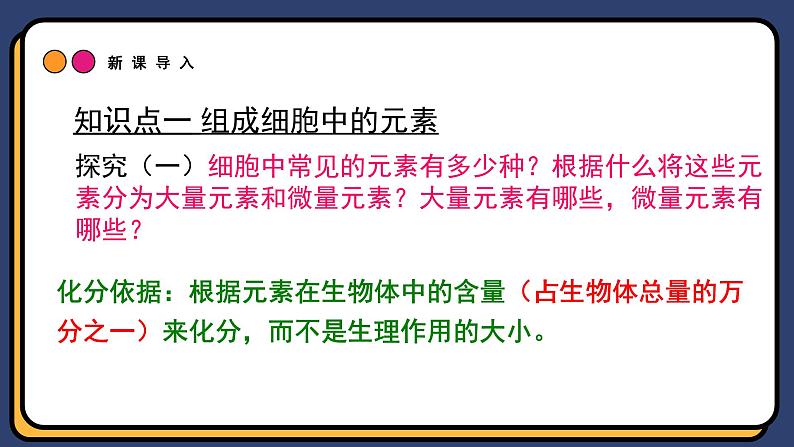 2.1.1细胞中的元素和化合物 第1课时 课件-2024-2025学年高一上生物人教版（2019）必修105