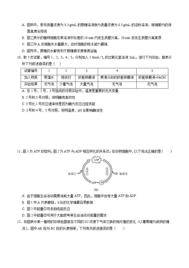 【开学考】2024秋高二上册开学摸底考试卷生物（天津专用）03