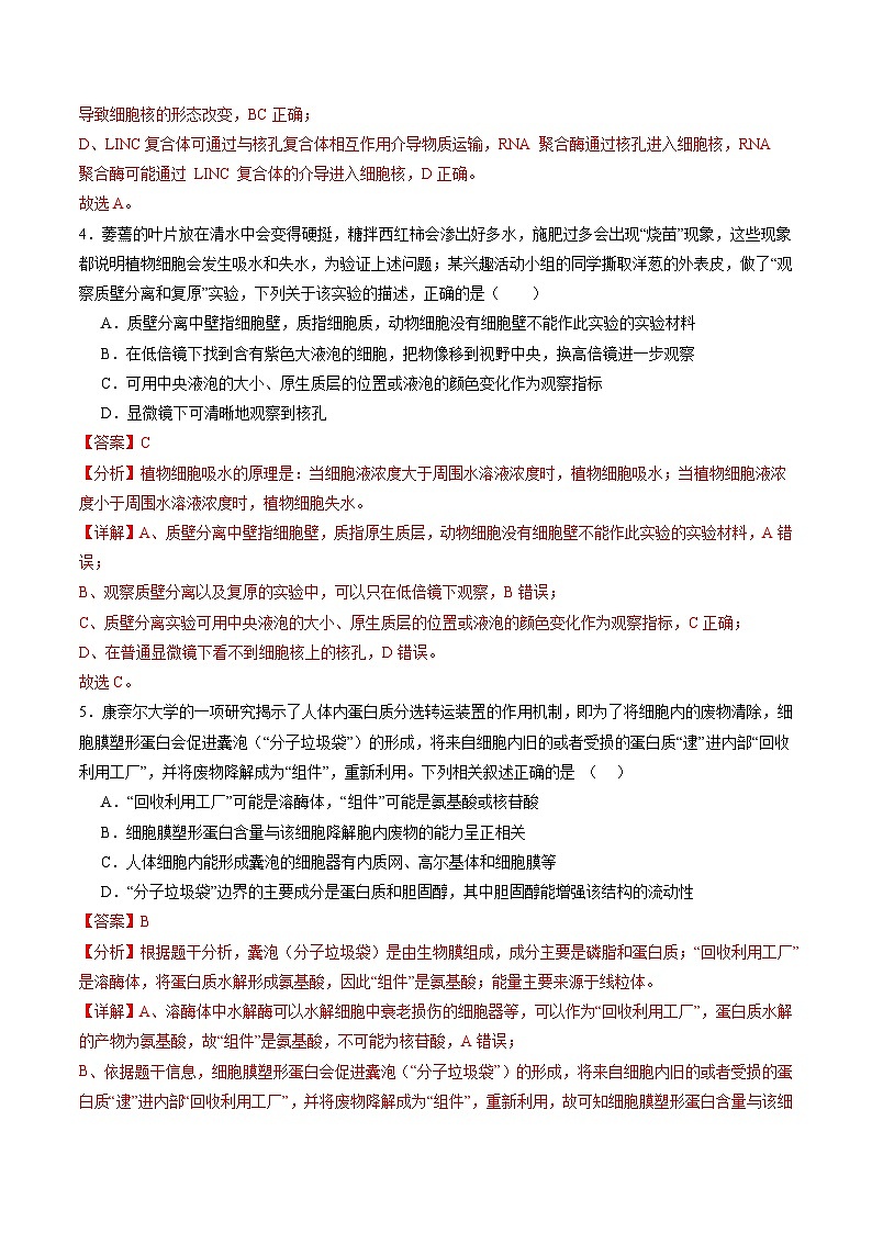 高二生物（山东专用）（解析版）第3页