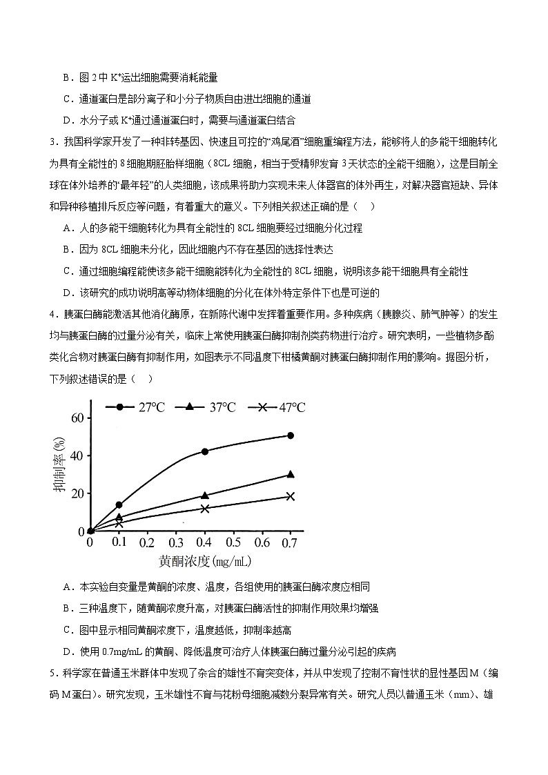 【开学考】新高三上册开学摸底考试卷生物+（广东专用）02