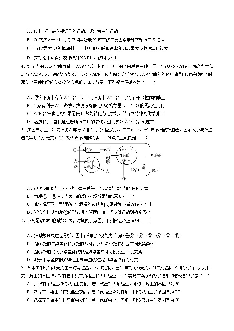 【开学考】新高三上册开学摸底考试卷生物+（新高考通用，单选版）0102