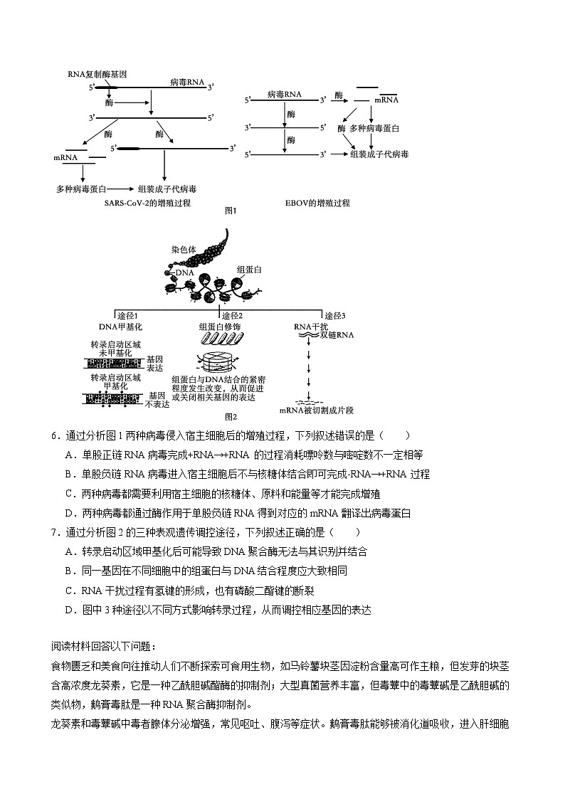 【开学考】新高三上册开学摸底考试卷生物+（浙江专用）03