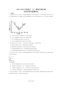 [生物]2022～2024北京高三上学期期末生物真题分类汇编：光合作用与能量转化