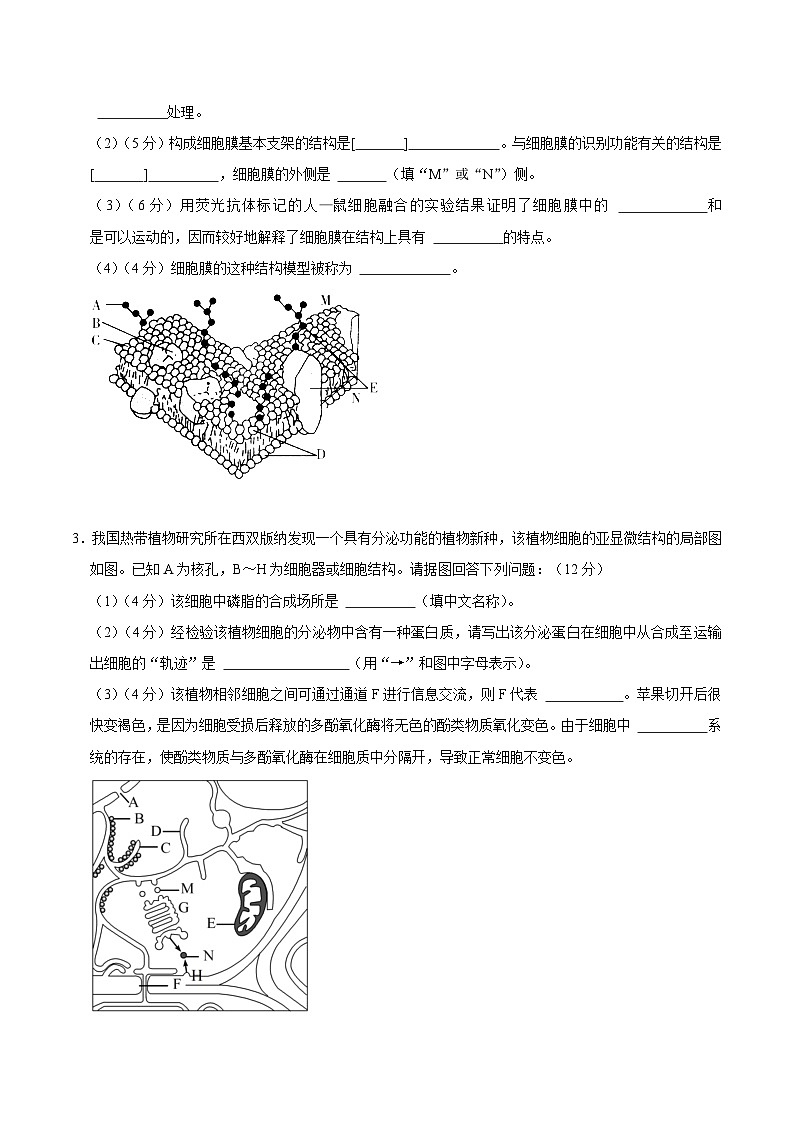 【沪科技版】生物必修一  第3章 细胞的结构（单元测试卷+知识清单）02
