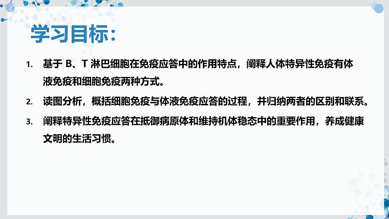 【沪科技版】生物选修一 4.3 B、T 淋巴细胞参与特异性免疫应答（课件）第3页