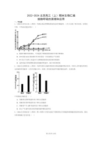 [生物]2022～2024北京高三上学期期末生物真题分类汇编：细胞呼吸的原理和应用