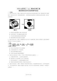 [生物]2024北京高三上学期期末生物真题分类汇编：基因突变及其它变异章节综合