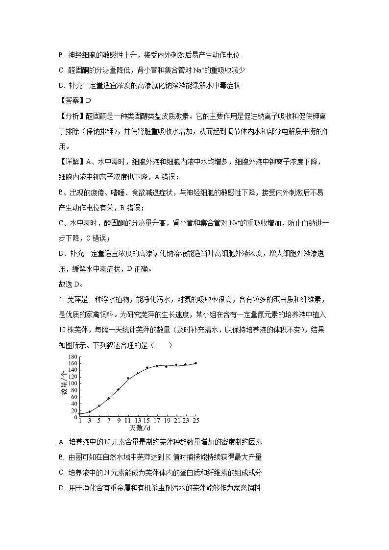 [生物][三模]2024届新疆维吾尔自治区高三下学期考试(解析版)第3页