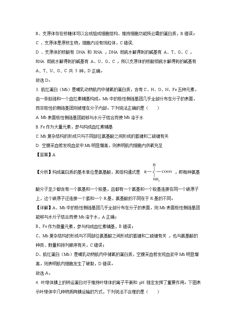 [生物][期末]山东省菏泽市2023-2024学年高二下学期期末考试试题(解析版)第2页