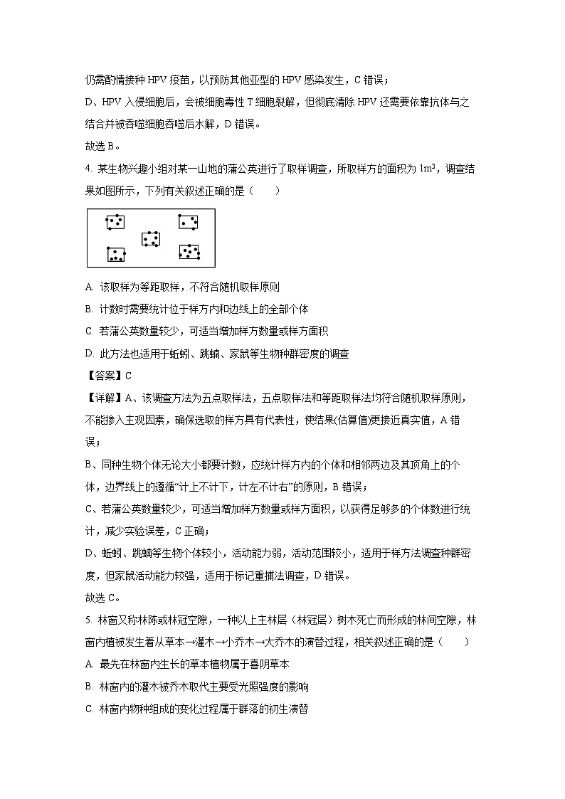 [生物][期末]陕西省咸阳市2023-2024学年高二下学期7月期末试题(解析版)03