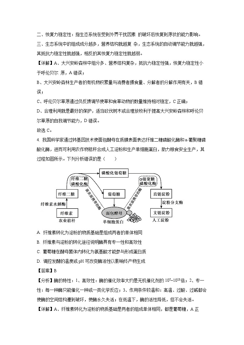 [生物][三模]湖南省怀化市2024年高三试卷(解析版)第3页