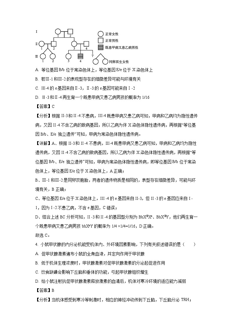 [生物]2024届内蒙古自治区包头市高三下学期适应性考试(一)(解析版)第3页
