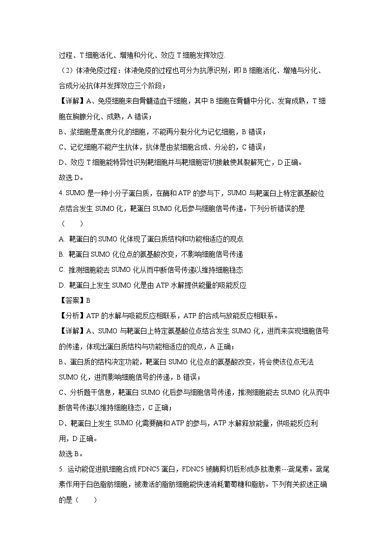 [生物]2024届四川省凉山州高三下学期三诊考试(解析版)03