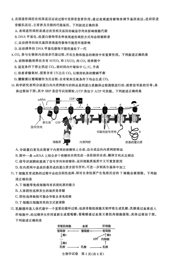 生物试卷第3页