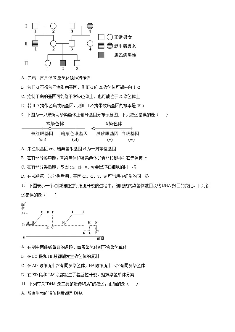 广东省揭阳市部分学校2023-2024学年高一下学期期中考试生物试卷（原卷版）03