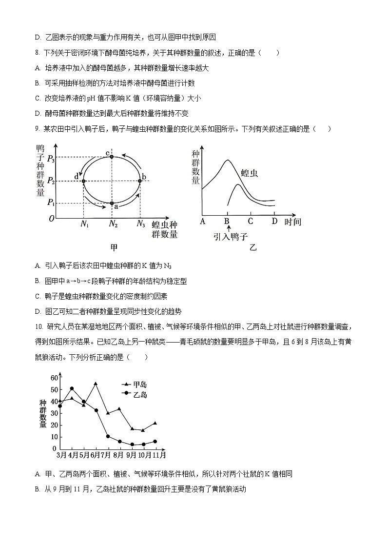 广东省揭阳市部分学校2023-2024学年高二下学期期中考试生物试卷（原卷版+解析版）03