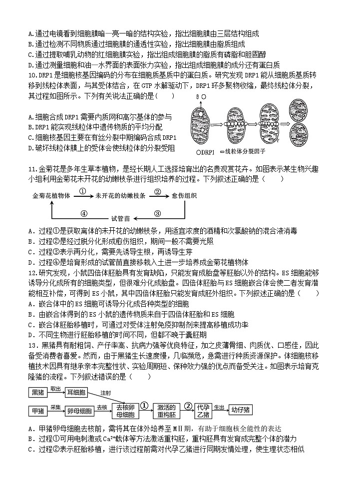 甘肃省兰州市城关区兰州第一中学2023-2024学年高二下学期7月期末考试生物试题03