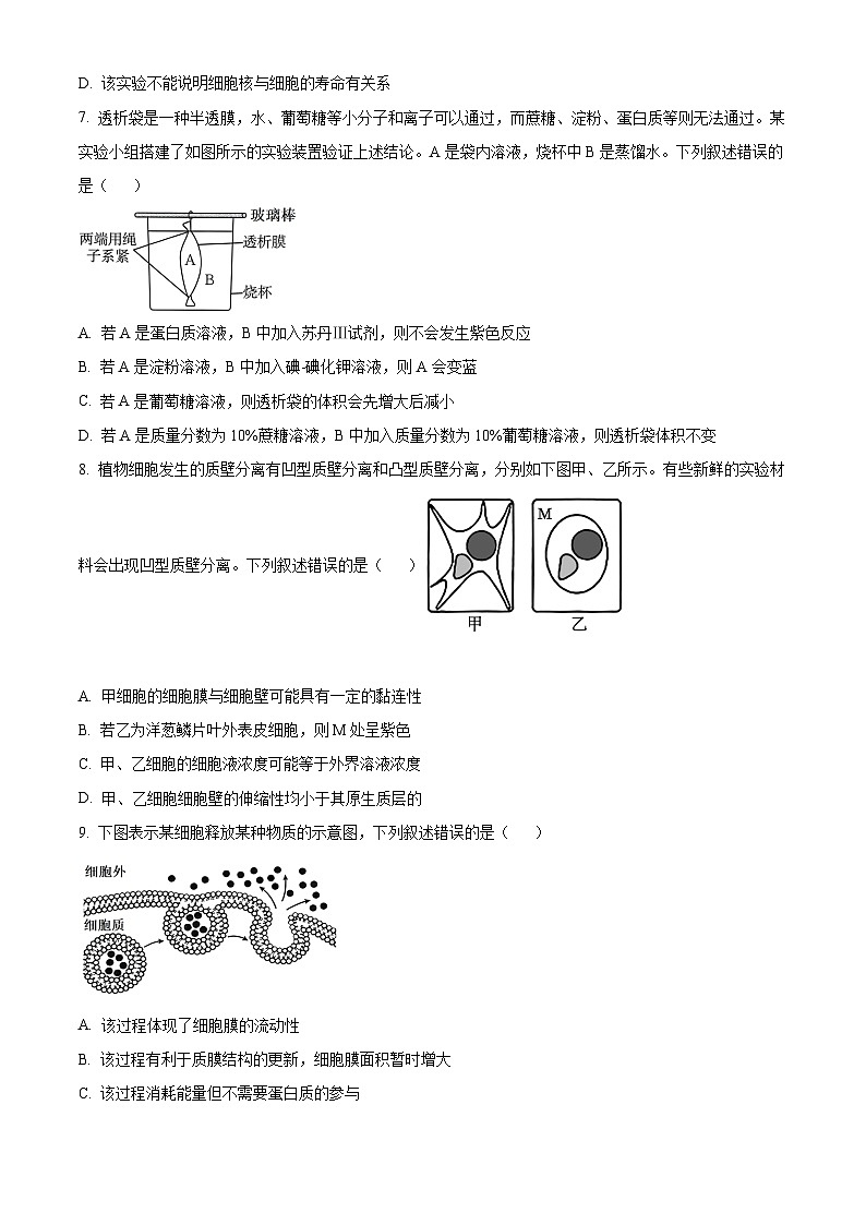 黑龙江省逊克县第一中学校2024-2025学年上学期高三开学考试生物试卷（原卷版）第3页
