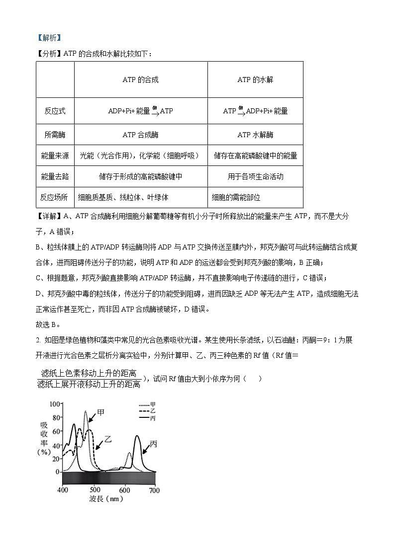 湖南省邵阳市第二中学2024-2025学年高二上学期入学考试生物试题（原卷版+解析版）02