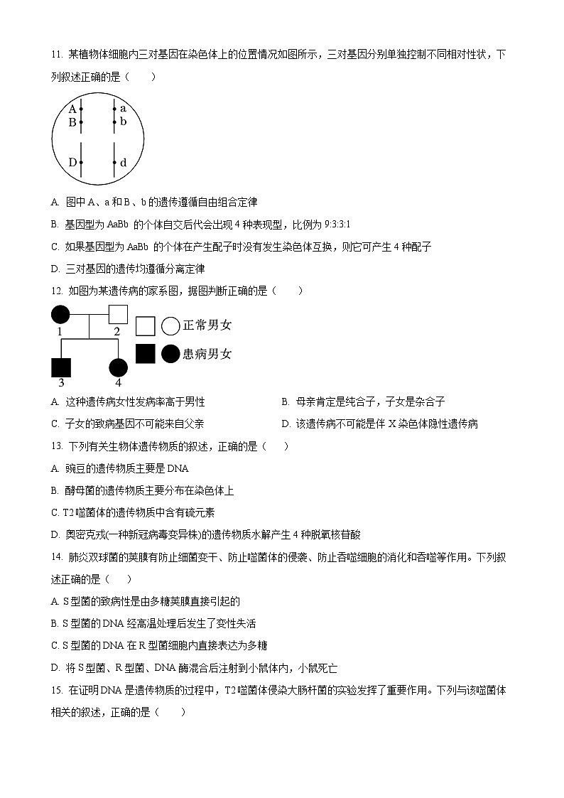 云南省昆明市寻甸民族中学2024-2025学年高二上学期开学检测生物试题（原卷版+解析版）03