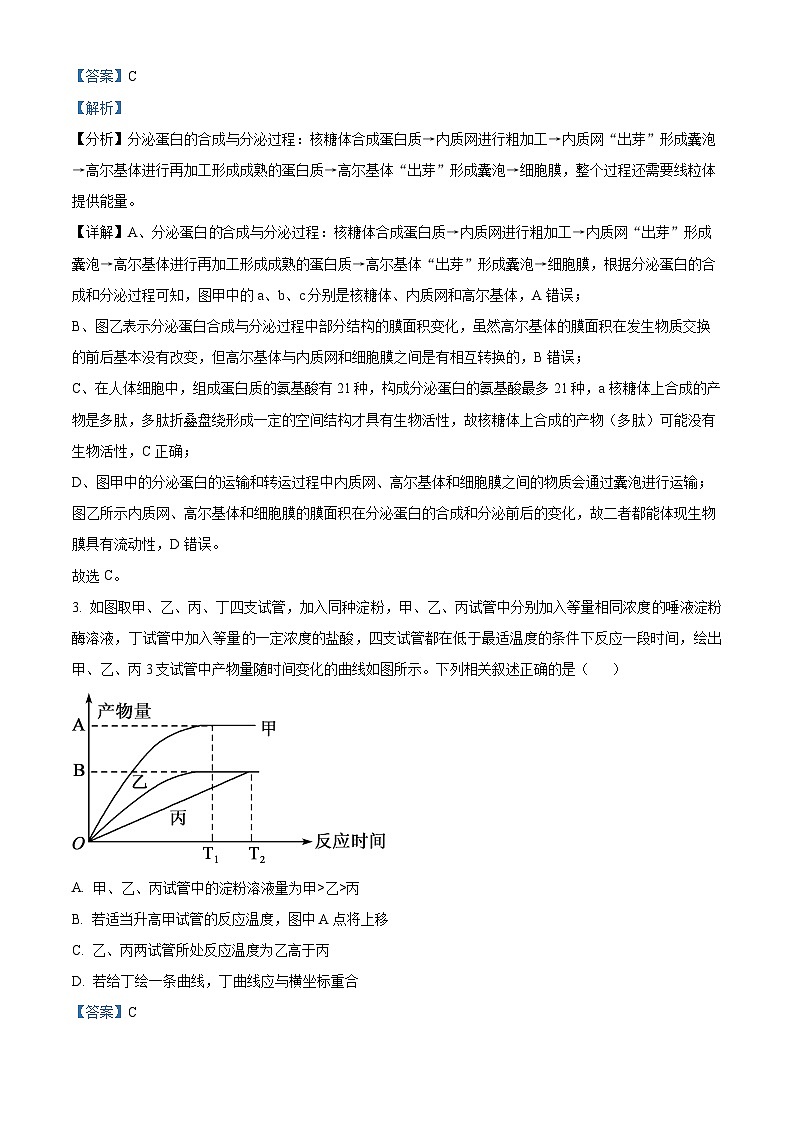湖南省平江县颐华高级中学2024-2025学年高二上学期入学考试生物试题（原卷版+解析版）02