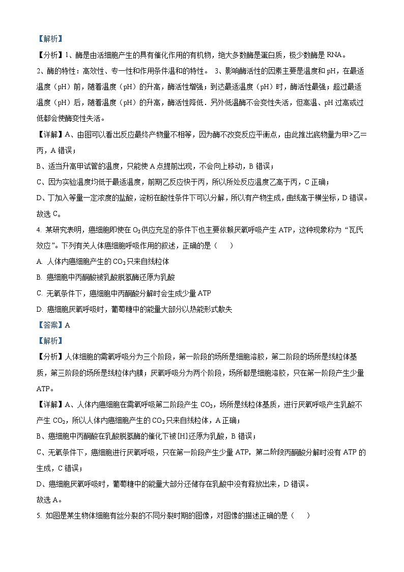湖南省平江县颐华高级中学2024-2025学年高二上学期入学考试生物试题（原卷版+解析版）03