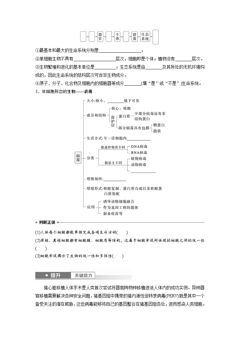 第一单元　第1课时　走近细胞-2025年高考生物大一轮复习（课件+讲义+练习）学生版第3页