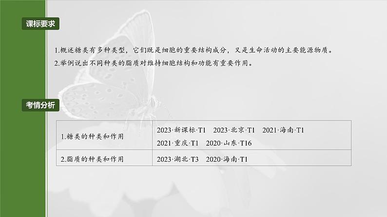 第一单元　第三课时　细胞中的糖类和脂质-2025年高考生物大一轮复习（课件+讲义+练习）04