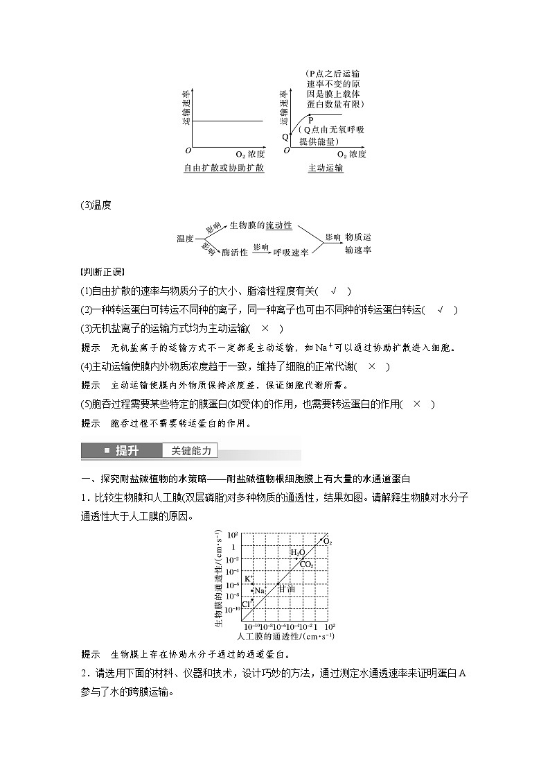 第二单元　第十课时　物质进出细胞的方式及影响因素-2025年高考生物大一轮复习（课件+讲义+练习）03