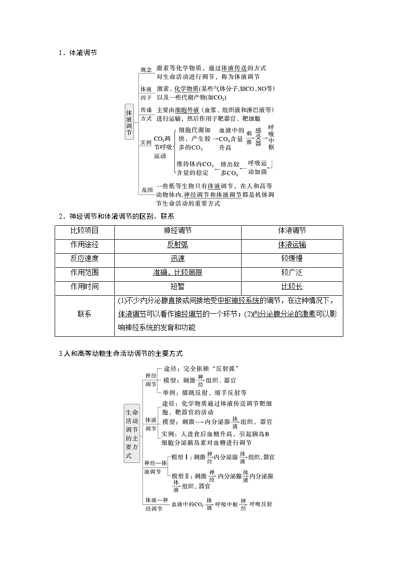 第八单元　第41课时　体液调节与神经调节的关系-2025年高考生物大一轮复习（课件+讲义+练习）02
