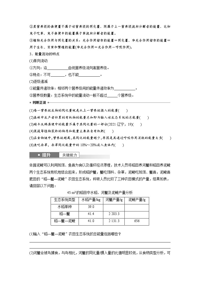 第九单元　第52课时　生态系统的能量流动-2025年高考生物大一轮复习（课件+讲义+练习）学生版第3页